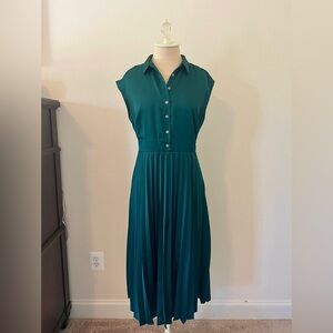 J.Crew Midi Shirtdress With Pleated Skirt